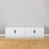 NNEDSZ BUCHAREST TV UNIT- WHITE - HAMPTONS - OVAL BLACK