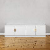 NNEDSZ BUCHAREST TV UNIT- WHITE - HAMPTONS - OVAL BRASS