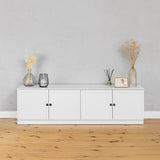 NNEDSZ BUCHAREST TV UNIT- WHITE - HAMPTONS - ROUND BLACK