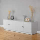 NNEDSZ BUCHAREST TV UNIT- WHITE - HAMPTONS - ROUND BLACK