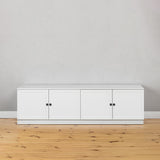 NNEDSZ BUCHAREST TV UNIT- WHITE - HAMPTONS - ROUND BLACK