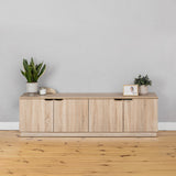 NNEDSZ BUCHAREST TV UNIT- NATURAL OAK - SLIM - PULL BLACK