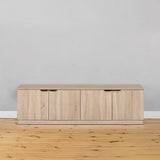 NNEDSZ BUCHAREST TV UNIT- NATURAL OAK - SLIM - PULL BLACK