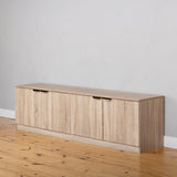NNEDSZ BUCHAREST TV UNIT- NATURAL OAK - SLIM - PULL BLACK