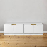 NNEDSZ BUCHAREST TV UNIT- WHITE - SLIM - PULL BRASS