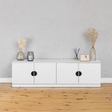 NNEDSZ BUCHAREST TV UNIT- WHITE - SLIM - HALF MOON BLACK