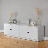 NNEDSZ BUCHAREST TV UNIT- WHITE - SLIM - ROUND BLACK