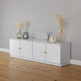NNEDSZ BUCHAREST TV UNIT- WHITE - SLIM - ROUND BRASS