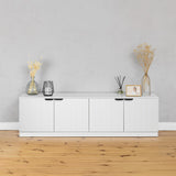 NNEDSZ BUCHAREST TV UNIT- WHITE - VJ PANEL - PULL BLACK