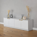 NNEDSZ BUCHAREST TV UNIT- WHITE - VJ PANEL - PULL BRASS