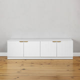 NNEDSZ BUCHAREST TV UNIT- WHITE - VJ PANEL - PULL BRASS