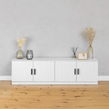 NNEDSZ BUCHAREST TV UNIT- WHITE - VJ PANEL - OVAL BLACK