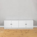 NNEDSZ BUCHAREST TV UNIT- WHITE - VJ PANEL - ROUND BLACK
