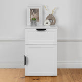 NNEDSZ PORTO BEDSIDE TABLE - WHITE - HAMPTONS - PULL BLACK