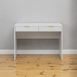 NNEDSZ ODESSA DESK - WHITE - FLUTED - PULL BRASS