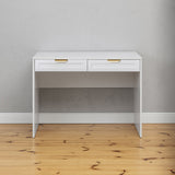 NNEDSZ ODESSA DESK - WHITE - HAMPTONS - PULL BRASS