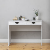 NNEDSZ ODESSA DESK - WHITE - HAMPTONS - HALF MOON BLACK