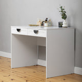 NNEDSZ ODESSA DESK - WHITE - HAMPTONS - HALF MOON BLACK