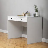 NNEDSZ ODESSA DESK - WHITE - HAMPTONS - ROUND BLACK