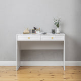 NNEDSZ ODESSA DESK - WHITE - HAMPTONS - ROUND BRASS