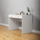 NNEDSZ ODESSA DESK - WHITE - HAMPTONS - ROUND BRASS