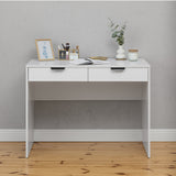 NNEDSZ ODESSA DESK - WHITE - SLIM - PULL BLACK
