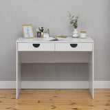 NNEDSZ ODESSA DESK - WHITE - SLIM - HALF MOON BLACK