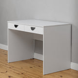 NNEDSZ ODESSA DESK - WHITE - SLIM - HALF MOON BLACK