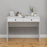 NNEDSZ ODESSA DESK - WHITE - SLIM - ROUND BLACK