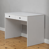 NNEDSZ ODESSA DESK - WHITE - SLIM - ROUND BLACK