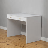NNEDSZ ODESSA DESK - WHITE - SLIM - ROUND BRASS