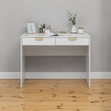 NNEDSZ ODESSA DESK - WHITE - VJ PANEL - PULL BRASS