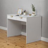 NNEDSZ ODESSA DESK - WHITE - VJ PANEL - PULL BRASS