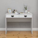 NNEDSZ ODESSA DESK - WHITE - VJ PANEL - HALF MOON BLACK