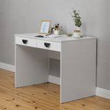 NNEDSZ ODESSA DESK - WHITE - VJ PANEL - HALF MOON BLACK