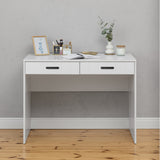 NNEDSZ ODESSA DESK - WHITE - VJ PANEL - OVAL BLACK