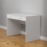 NNEDSZ ODESSA DESK - WHITE - VJ PANEL - OVAL BRASS