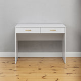NNEDSZ ODESSA DESK - WHITE - VJ PANEL - OVAL BRASS