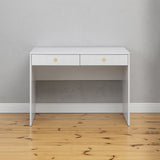 NNEDSZ ODESSA DESK - WHITE - VJ PANEL - ROUND BRASS