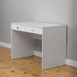 NNEDSZ ODESSA DESK - WHITE - VJ PANEL - ROUND BRASS
