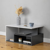 NNEDSZ VIENNA COFFEE TABLE - OAK/GHITE