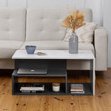 NNEDSZ VIENNA COFFEE TABLE - OAK/GHITE