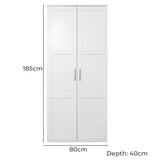 NNEDSZ STOCKHOLM UNIVERSAL STORAGE CUPBOARD - HAMPTONS - DECO BLACK HANDLE