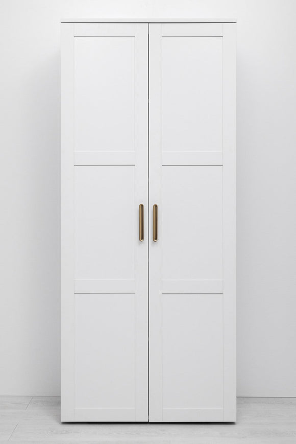 NNEDSZ STOCKHOLM UNIVERSAL STORAGE CUPBOARD - HAMPTONS - DECO GOLD HANDLE