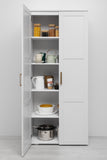 NNEDSZ STOCKHOLM UNIVERSAL STORAGE CUPBOARD - HAMPTONS - DECO GOLD HANDLE