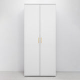 NNEDSZ STOCKHOLM STORAGE CUPBOARD SLIM - WHITE - OVAL BRASS