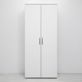 NNEDSZ STOCKHOLM STORAGE CUPBOARD SLIM - WHITE - SQUARE BLACK