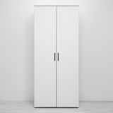 NNEDSZ STOCKHOLM STORAGE CUPBOARD SLIM - WHITE - SCANDI BLACK