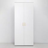NNEDSZ STOCKHOLM STORAGE CUPBOARD VJ PANEL - WHITE - OVAL BRASS
