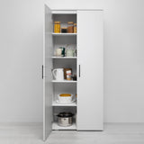 NNEDSZ STOCKHOLM STORAGE CUPBOARD VJ PANEL - WHITE - SQUARE BLACK